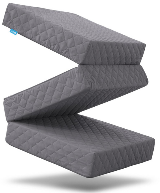 블루몽 3단 접이식 매트리스 국내생산 탄탄한 토퍼 생활방수, 차콜, 7cm, 멀티싱글(MS) 75x200cm