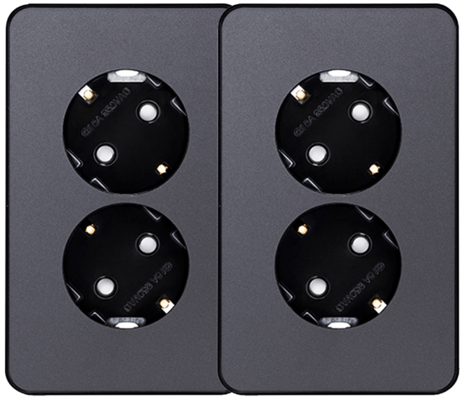 디아트 콘센트 2구 매트그레이, 2개