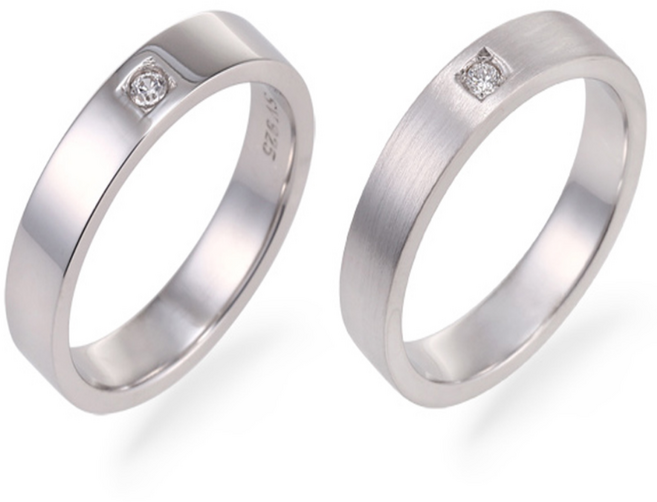 정품 실버 랩다이아몬드 이니셜반지 실버반지 무료각인 커플링 생일 선물 한개 기준