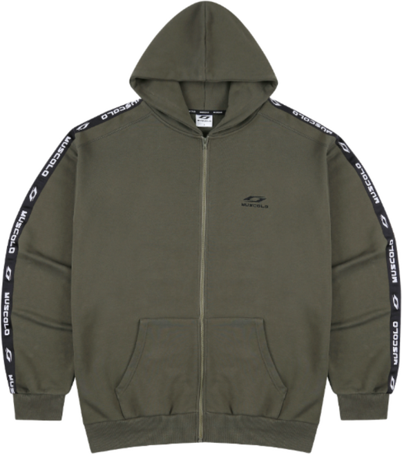 SYMBOL SIDELINE HOODED ZIP-UP KHAKI