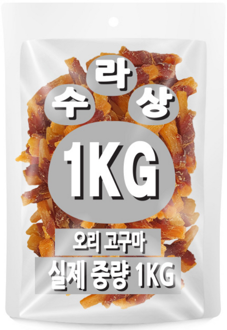 아이핏코리아 강아지 수라상 건조간식, 혼합맛(오리/고구마), 1kg, 1개