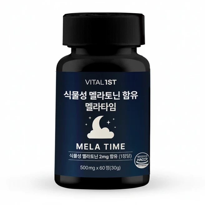 바이탈퍼스트 식물성 멜라토닌 2mg 함유 멜라타임 피스타치오 타트체리 2중배합, 1개, 60정 - 쿠팡