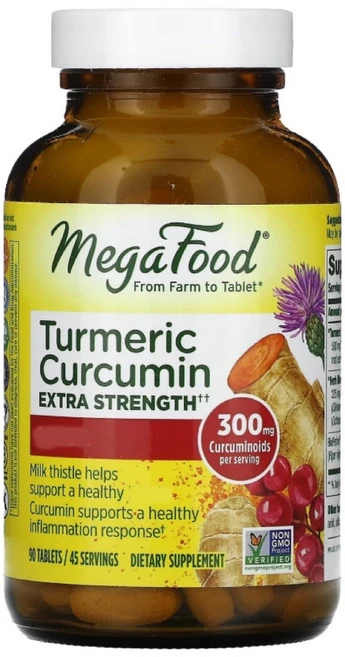메가푸드 강황 커큐민 엑스트라 강도 밀크시슬 90정, 1개 - 쿠팡