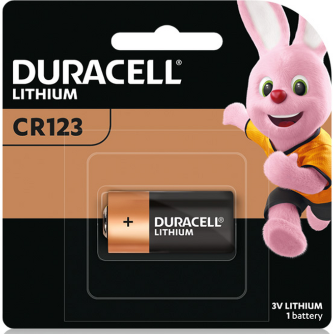 듀라셀 리튬 특수건전지 CR123, 1개입, 1개