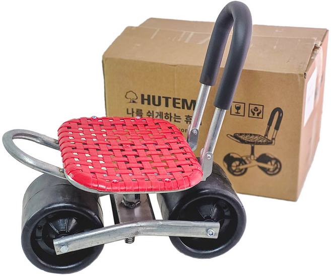 휴템 농사 밭일 회전 고추따는 바퀴달린 의자, 1개