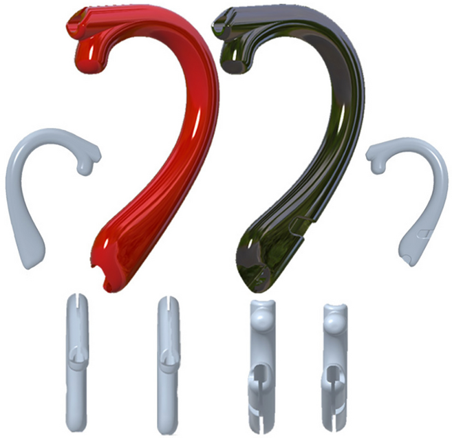 마스크 줄 이어가드 실리콘 끈 커버, 2개입, 1개, 블랙