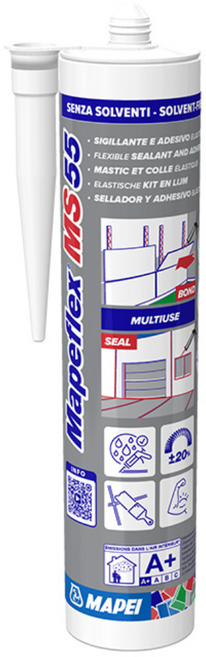 다용도 탄성 접착제 마페플렉스 MS55 거울 벽돌 목재 보드 도장 가능 마페이 유럽 친환경 인증 실리콘 실란트, 1개