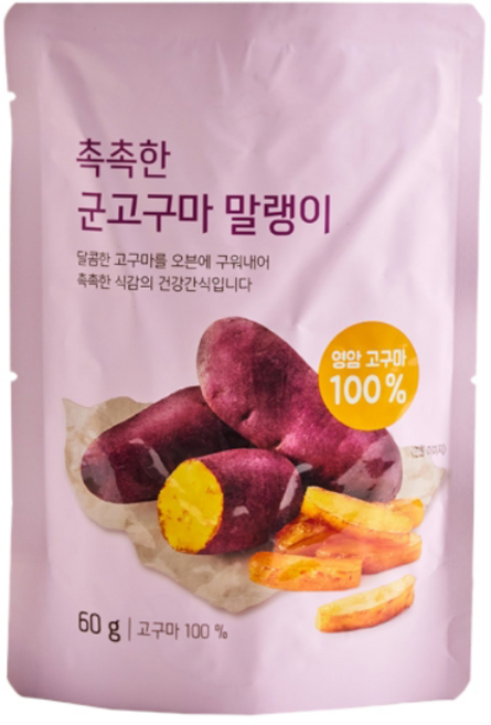 올가홀푸드 촉촉한 군고구마 말랭이, 60g, 4개