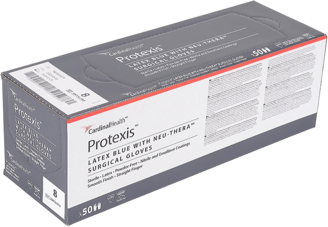 닥터엑스 카디널헬스 프로텍시스 블루 프리미엄 라텍스 수술장갑(더블글러빙) 6.5 / 50쌍 x 4세트