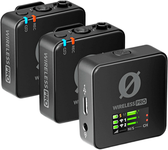 [RODE] Wireless PRO 32비트 플로트 온보드 녹음 타임코드 싱크 지원 260m 듀얼채널 초소형 프로 무선 마이크, Black