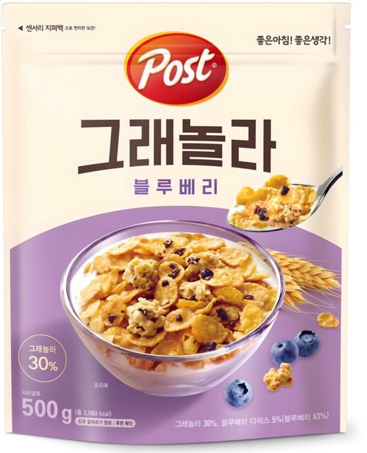 포스트 그래놀라 시리얼 블루베리, 500g, 1개