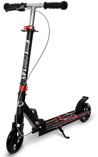 랜드웨이 익스플로어145 스쿠터 두발 킥보드, 레드블랙, 1개