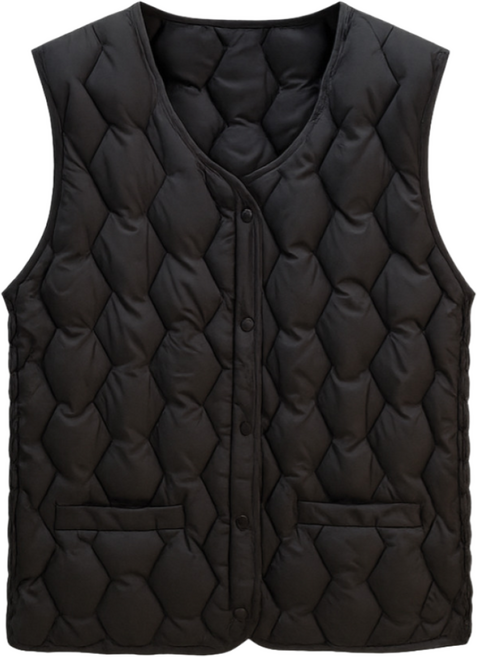 그린나래 여성 경량 퀄팅 누빔 패딩 조끼