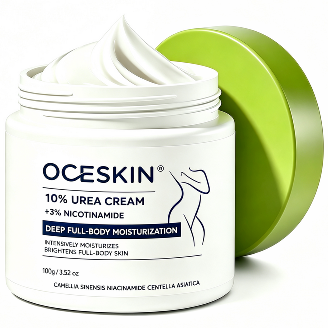 OCESKIN 10%우레아 3%나이아신아마이드 각질제거 수분크림 톤업크림 사타구니색소침착크림 겨드랑이 착색 팔꿈치 엉덩이 무릎, 1개, 100g