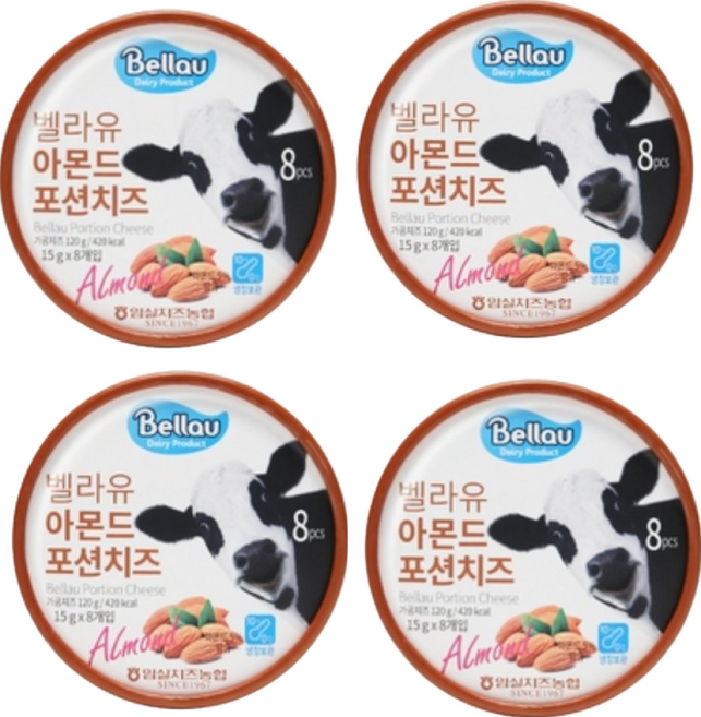 임실치즈농협 벨라유 임실포션치즈 (플레인 아몬드 양파 단호박) 골라담기, 480g, 1개