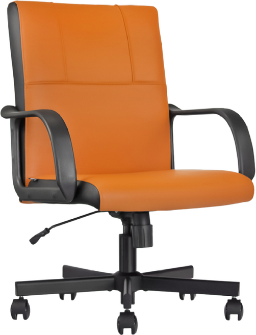 일본정품브랜드 OFFICE . STAR RULE 사무용 의자 회의실용 학생용 컴퓨터 메쉬 체어 PU, 주황색