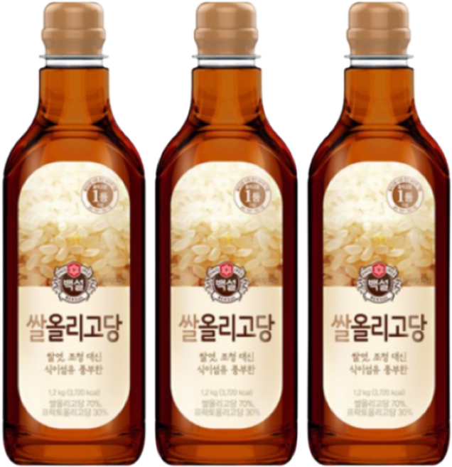 백설 쌀 올리고당, 1.2kg, 3개