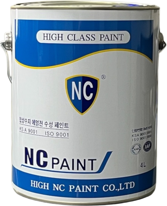 엔씨페인트 외부용 수성페인트 화이트 외벽 시멘트 셀프 4L, 1개