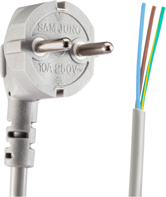 삼정 전원케이블 파워코드 탈피 전원선 3C 코드선 3구 회색, 1.5m, 1개