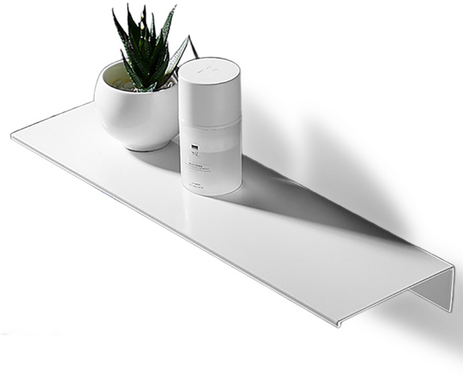 라온 무타공 심플 욕실 선반, 화이트, 1개