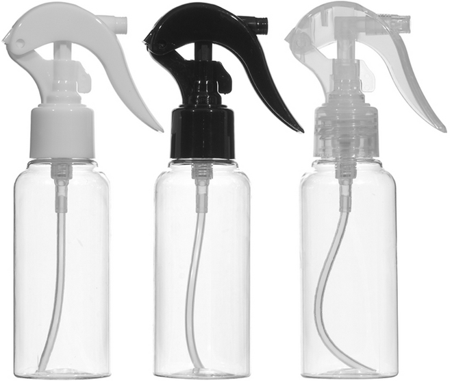 허브스프레이 미니건스프레이(L형) 100ml~500ml 플라스틱용기, 1개, 100ml투명 투명캡(L형)