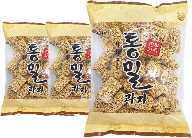 전통과자 통밀말이과자 벌크형 280G*3, 280g, 3개