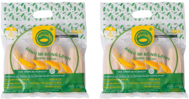 오브레드 베트남 저염 냉동 반미 바게트 생지, 2개, 400g