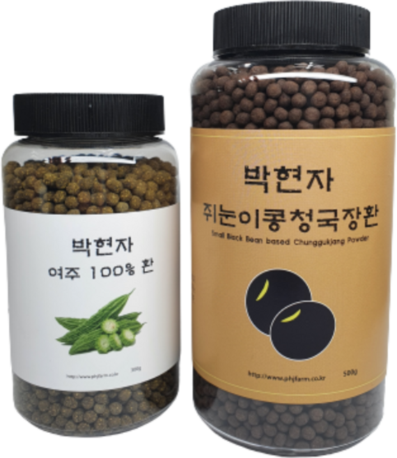 쥐눈이콩 청국장환 + 순수100% 여주환, 1개