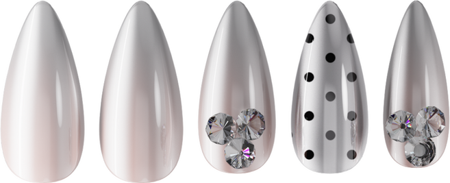 바바브 화이트뮤즈 [오발 네일팁], 1개