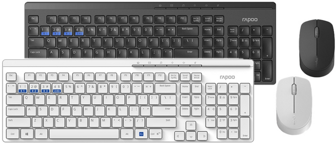 RAPOO 雷柏 8100GT 無線鍵盤滑鼠組 文書鍵盤 辦公鍵盤 無線鍵盤 藍芽鍵盤 藍芽滑鼠 鍵盤組 鍵鼠組, 黑色, 主商品, 巧克力按鍵