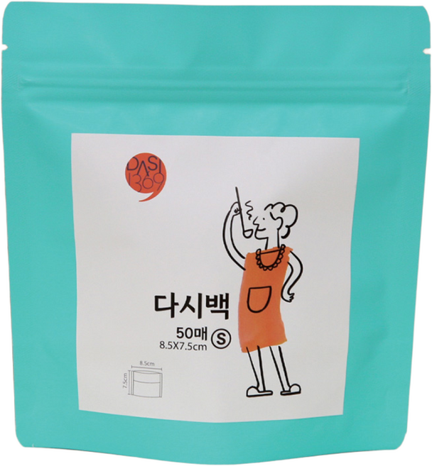 다시백 소형 50매 차거름망 티필터 멸치 다시마, 소(S), 50개입, 1세트