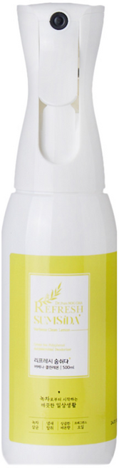 리프레시 숨쉬다 아기옷 섬유 실내 범용 탈취제, 버베나클린레몬(연두), 1개, 500ml