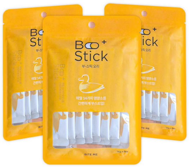 바잇미 부스틱 짜먹는 고양이 간식, 오리, 14g, 24개