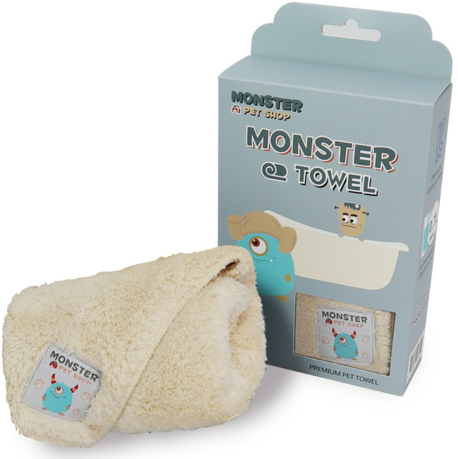 초코펫하우스 몬스터 펫타올, 베이지, 1개