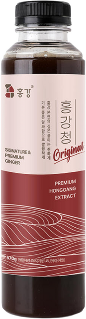 홍강청 오리지널 Original 알싸한 프리미엄 수제 생강청 생강차 생강진액, 1개, 1개입, 570g