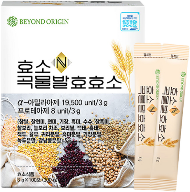 비욘드오리진 효소N 곡물발효효소 3g x 100포, 300g, 1개