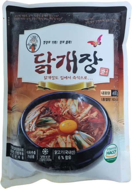 부광식품 즉석 닭개장 600g (25개) 대용량 원팩 밀키트 식당용 업소용 가정용 냉동, 25개