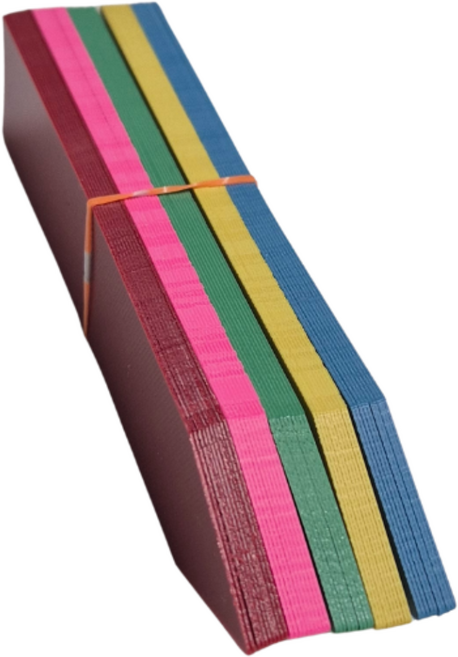 푸른봄센터 식물이름표 50개 흰색 5색혼합 다육이 화분 가드닝 라벨 태그 2x10cm, 5색 혼합