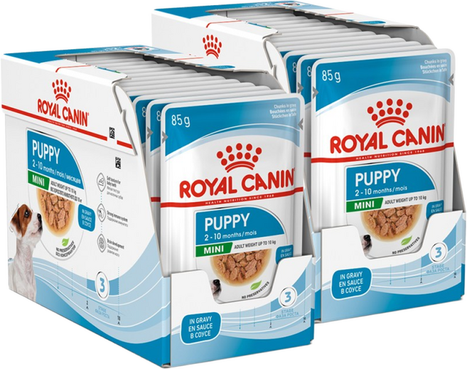로얄캐닌 강아지 습식사료 미니 퍼피 파우치 24p, 24박스, 85g