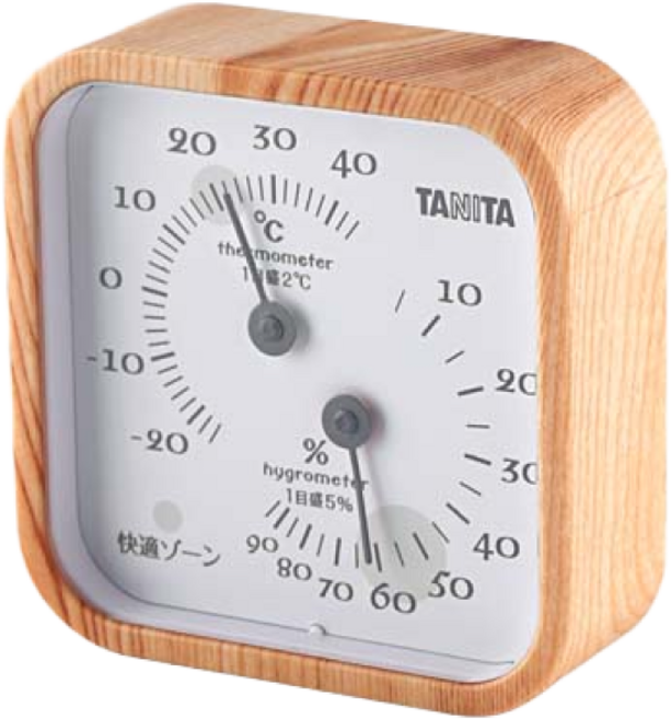 타니타 아날로그 온습도계 TT-570, 브라운, 1개