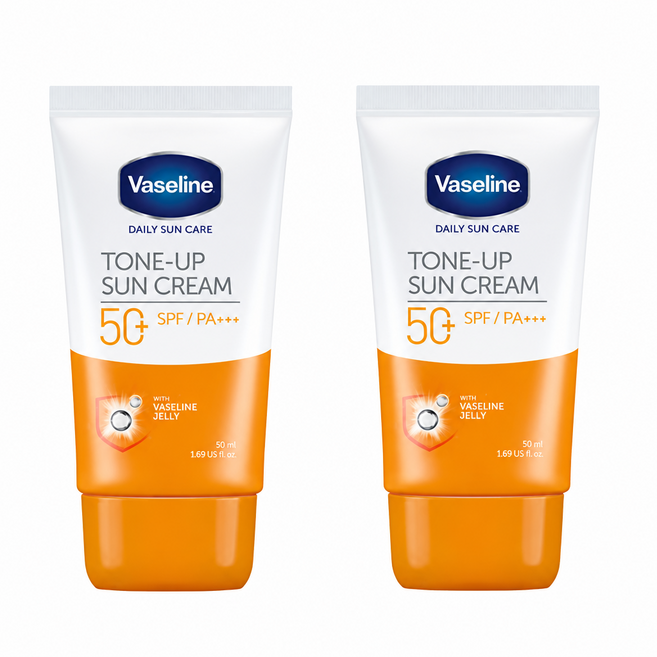 바세린 톤 업 선크림 SPF50 PA+++, 50ml, 2개