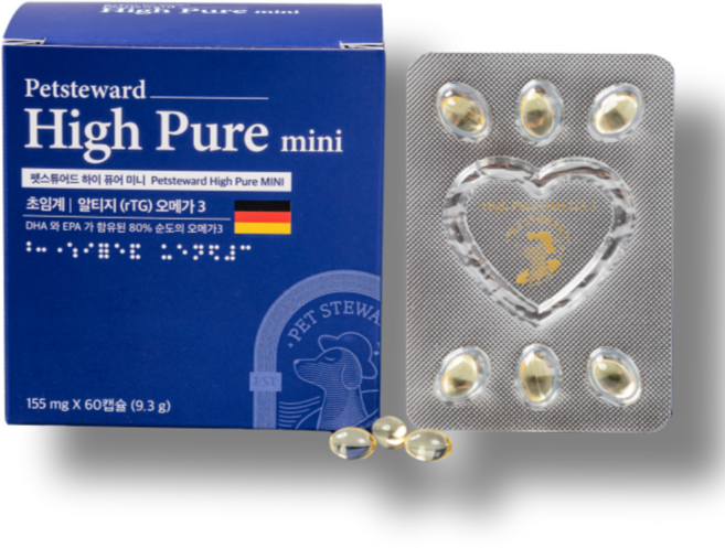 강아지 눈물영양제 피부 피모 오메가3 초소형, 1박스