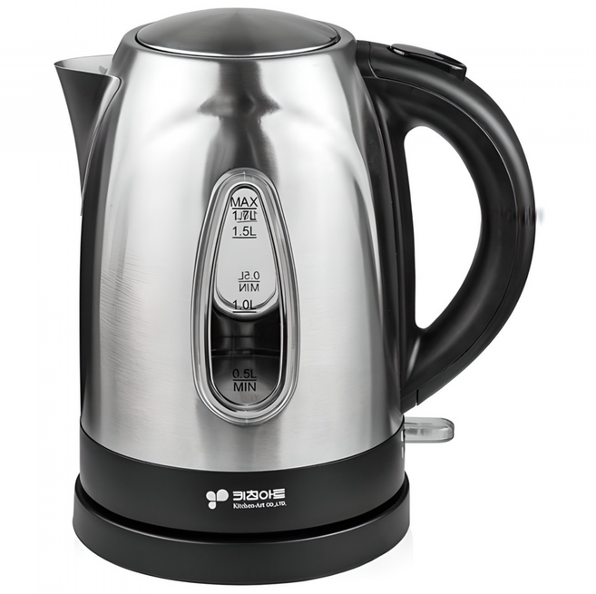 키친아트 스테인리스 무선 전기주전자 1.7L, KSJ-FEK170