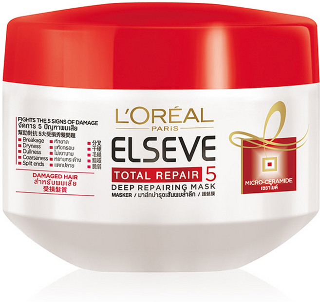 로레알파리 토탈 리페어 5 리페어링 헤어마스크, 1개, 200ml