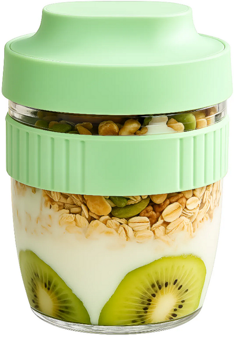 초이세 런치팟 요거트팟 오트밀컵 밀프랩컵 샐러드컵 570ml, 1개, 그린