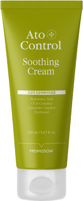 모모쏘우 아토컨트롤 수딩 크림 / 진정 고농축 초임계 알로에 시카 히알루론산, 1개, 150ml