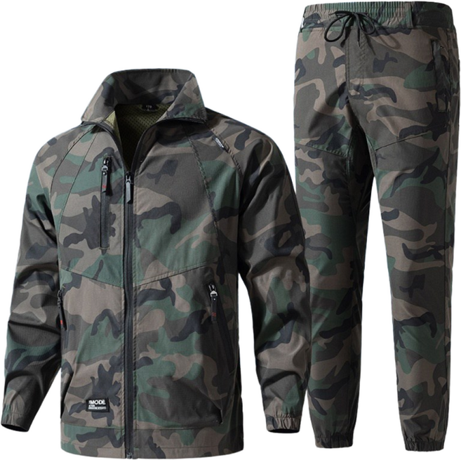 ANYOU 남자 춘추 방수 정비복 스판 등산복 작업복 아웃도어 낚시복 방풍 스포츠 상하의 세트 작업복바지