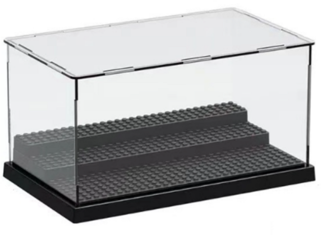 까마느 아크릴 레고 진열장 전시 거치대 케이스, 1개, 블랙