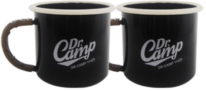 닥터캠프_법랑컵[블랙]_2개, 2개, 블랙