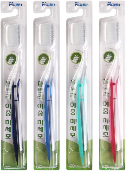 플라콘 울트라슬림 이중미세모 치과칫솔 20P, 1개, 20개입